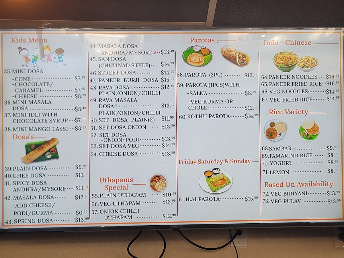 San Idli Vegetarian Restaurant & Indian Food Menu - Image 4